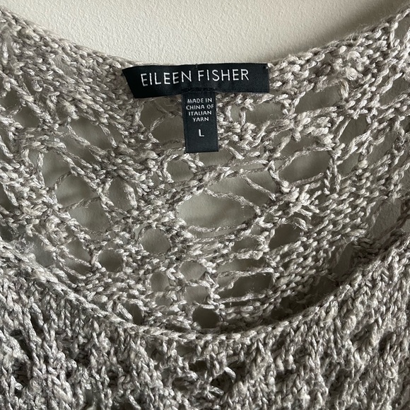 Eileen Fisher Crochet Long Line Tank Top - Picture 5 of 6